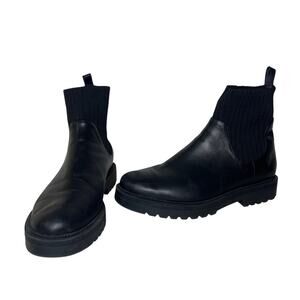 Blondo Hallie Waterproof Black Leather Ankle Bootie Womens 11